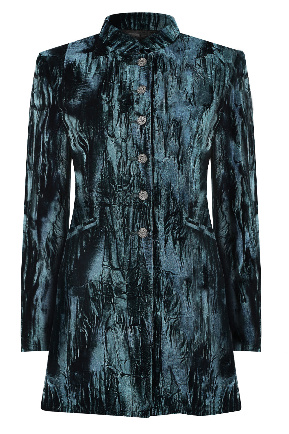 Dark Crushed Velvet Jacket Zoe