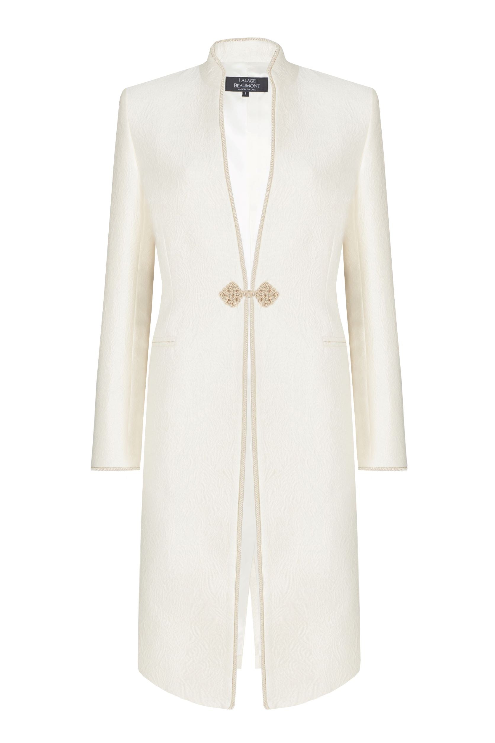 Dress Coat Summer Brocade Cord Trim Frogging Vicky