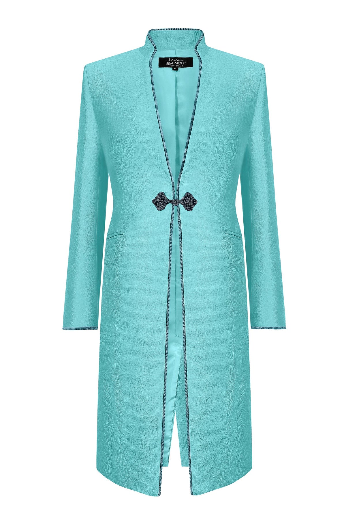 Jade Dress Coat Summer Brocade Cord Trim Frogging Vicky