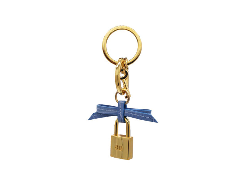Bow Padlock Keyring Bag Charm Orinoco Bluebell
