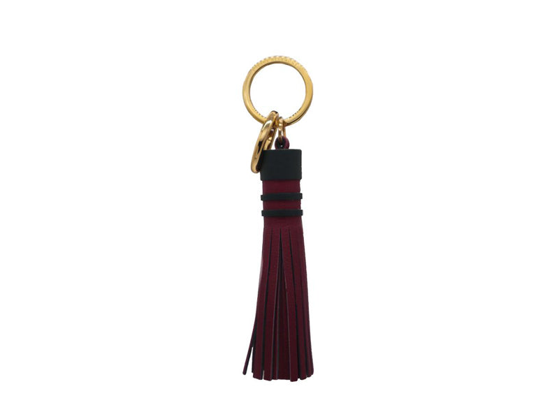Tassel Keyring Bag Charm Wine Green