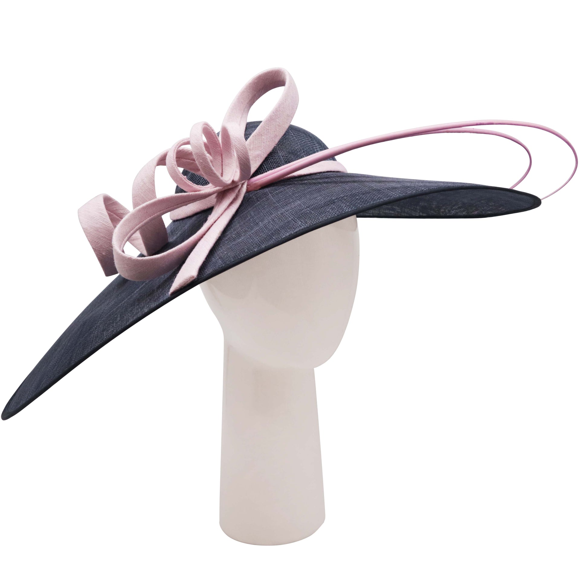 Oval Dish Hat Pastel Slate Grey