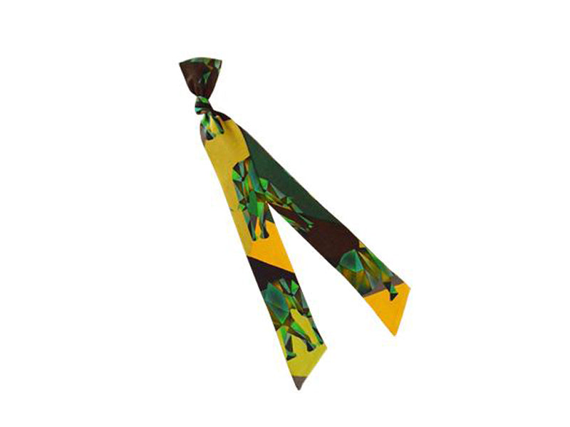 Banderole Silk Ribbon Scarf Elephant Safari