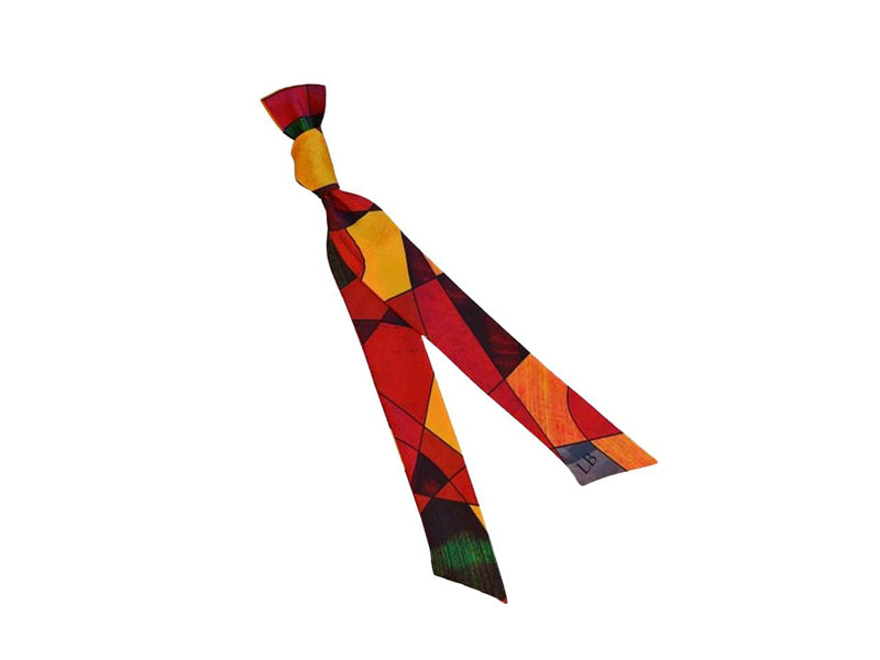 Banderole Silk Ribbon Scarf Sagrada Amber