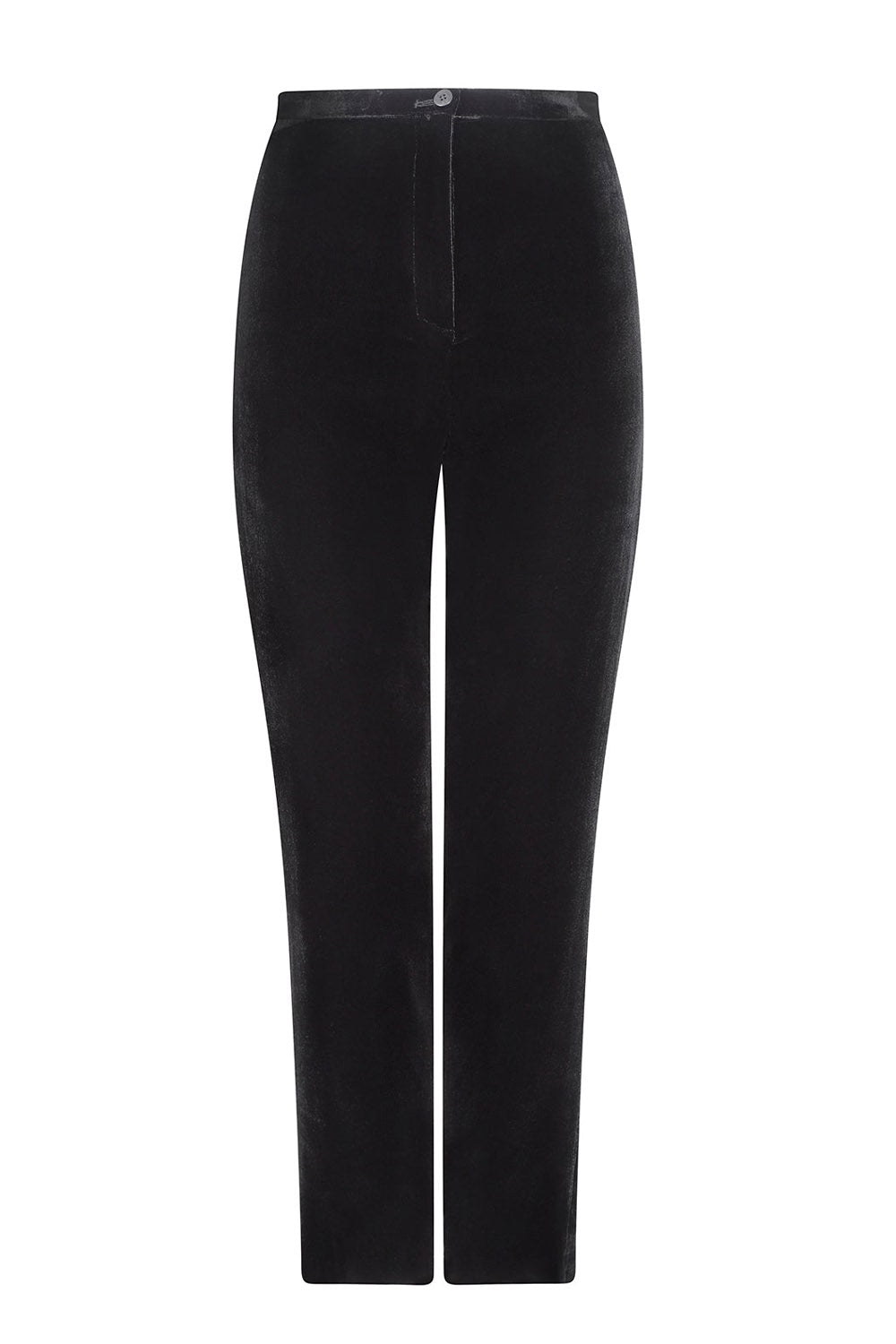 Plain Velvet Narrow Leg Trousers Pandora