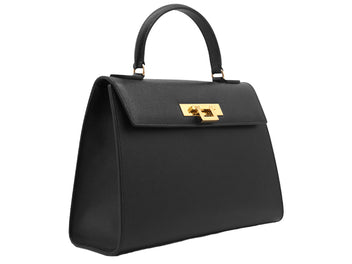 Fonteyn Large Palmellato Handbag Black | Lalage Beaumont