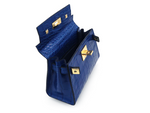 Maya Mignon Orinoco 'Croc' Print Calf Leather Handbag - Cobalt