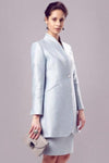 Long Jacket In Pale Blue jacket for a mother of the bride outfit