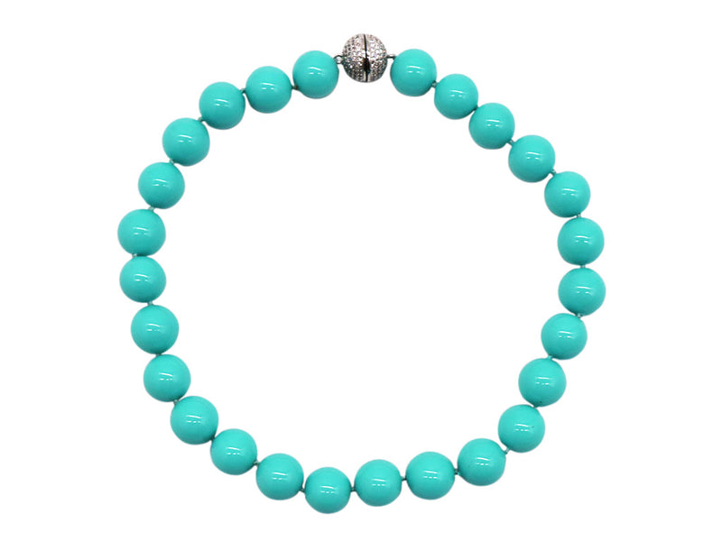 14mm Mother of Pearl Necklace - Turquoise