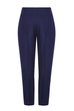 Navy Faille Trousers - Phoebe
