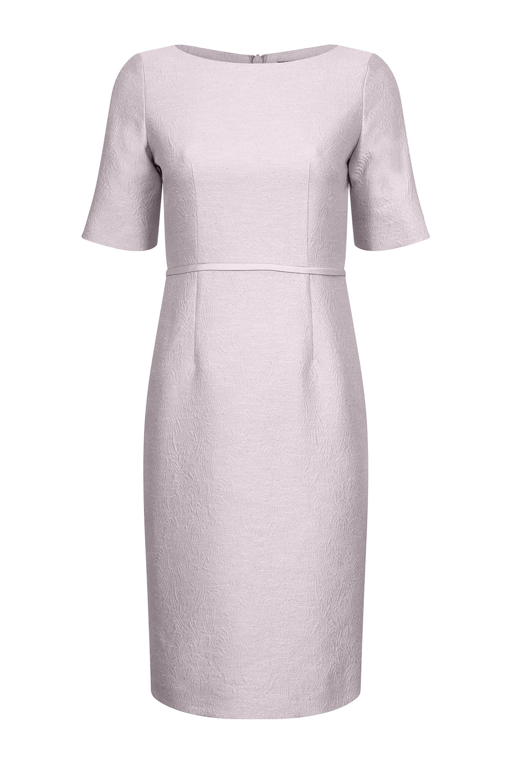 Angie Summer Brocade Pale Pink Dress | Lalage Beaumont
