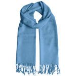 Embroidered Wool Stole - Blue