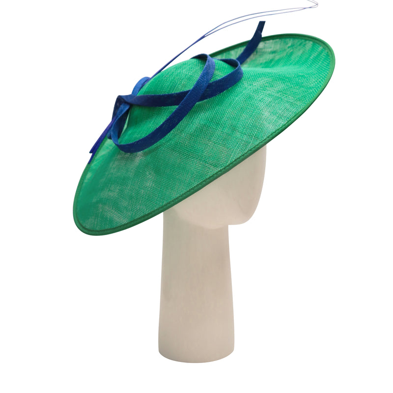 Tear Drop Twist Hat in Emerald and Sapphire