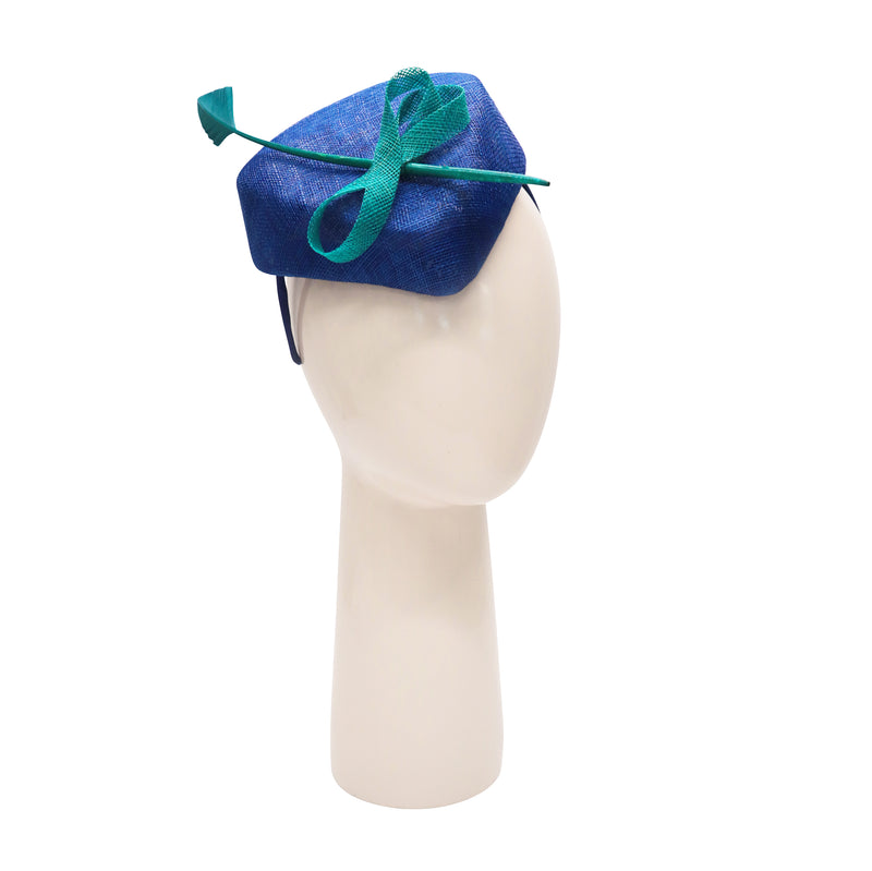 Triangle Hat in Sapphire and Emerald