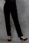 Trousers - Velvet Trousers With Narrow Leg In Black - Cigarette