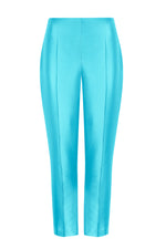Turquoise Sateen Trousers - Phoebe