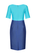 Turquoise/Royal Sateen Dress - Amelia